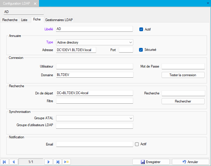 Configuration LDAP